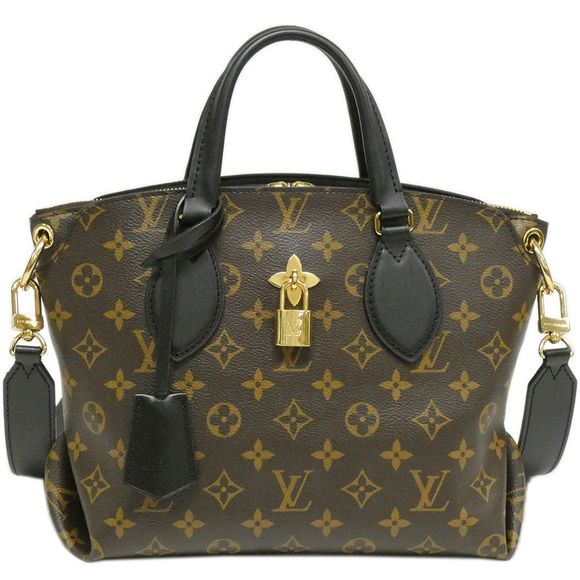 Louis Vuitton Monogram Flower Zipped Tote PM Tote Bag Brown - Picture 1 of 8